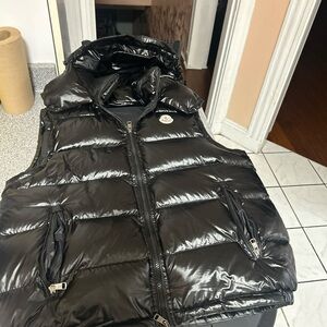 Moncler Black Puffer Jacket with Comic Detail